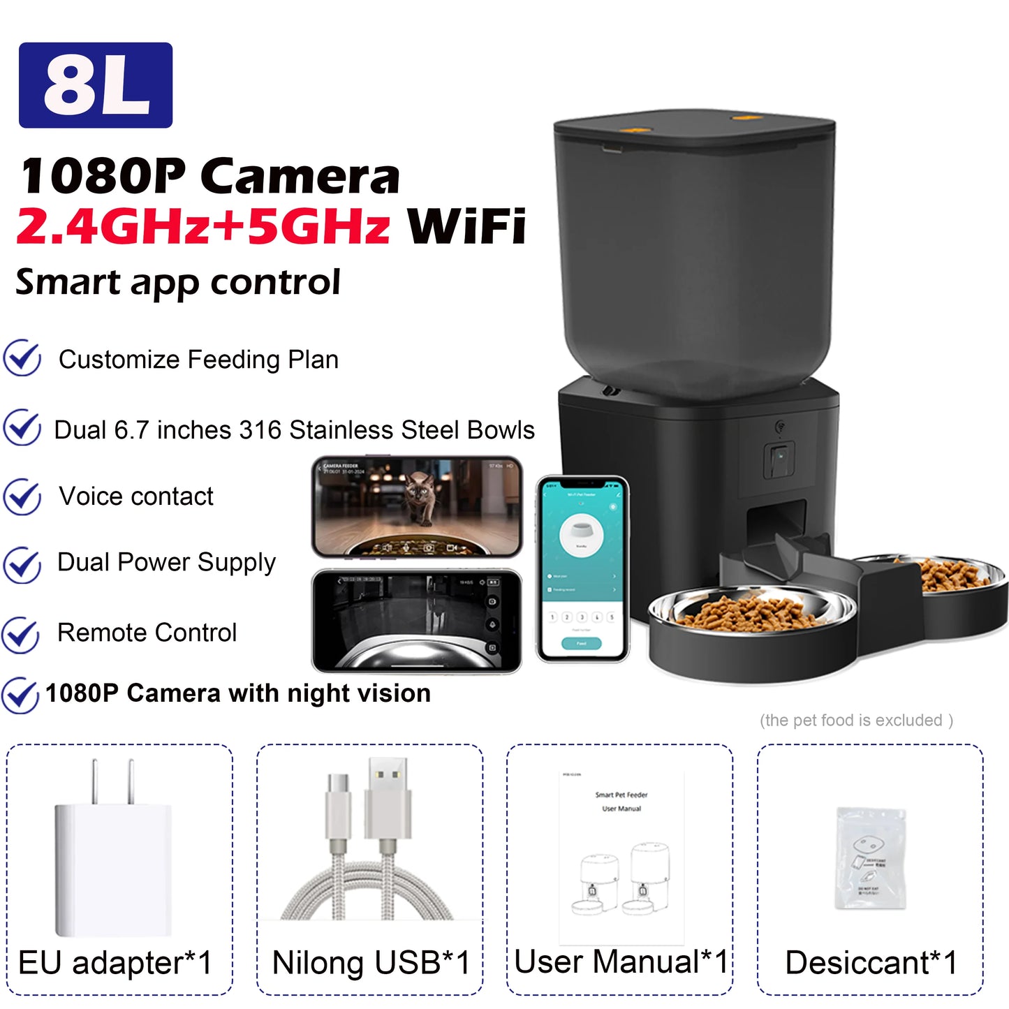8L WIFI Smart Pet Feeder
