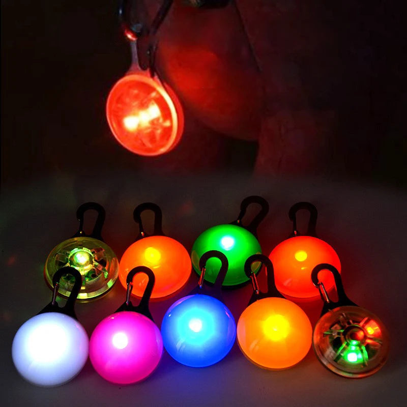 Crandon Goods™ LED Pet Safety Collar Pendant – Glowing Night Light Tag for Dogs & Cats | Bright Clip-On Collar Accessory
