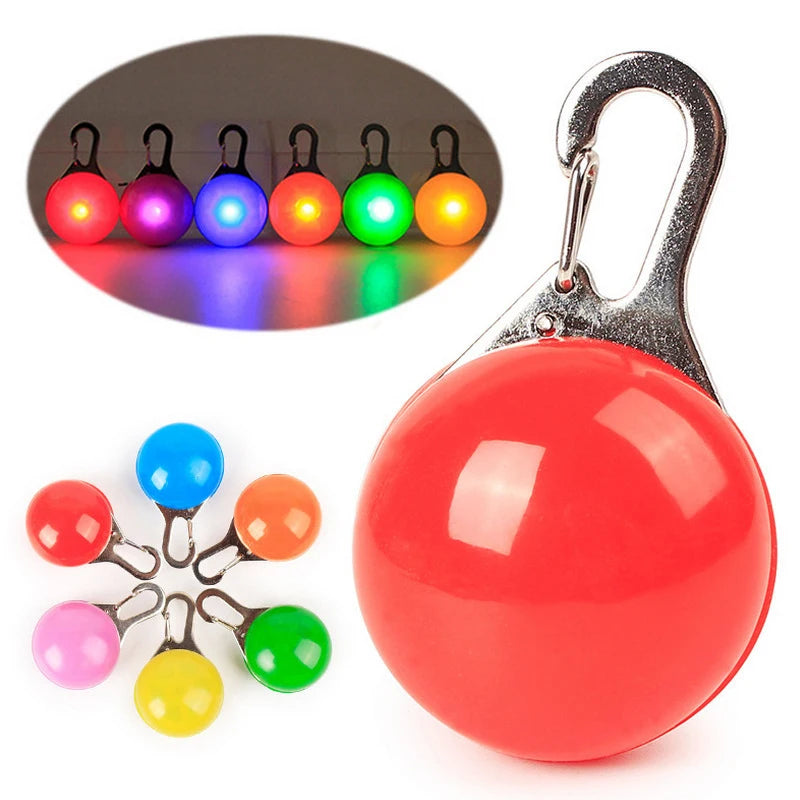 Crandon Goods™ LED Pet Safety Collar Pendant – Glowing Night Light Tag for Dogs & Cats | Bright Clip-On Collar Accessory