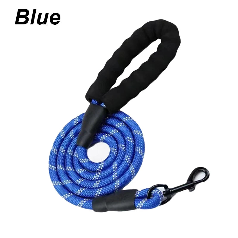 Crandon Goods™ Reflective Nylon Dog Leash (3M) – Non-Slip Foam Handle, Adjustable Heavy-Duty Lead for Small, Medium & Large Dogs